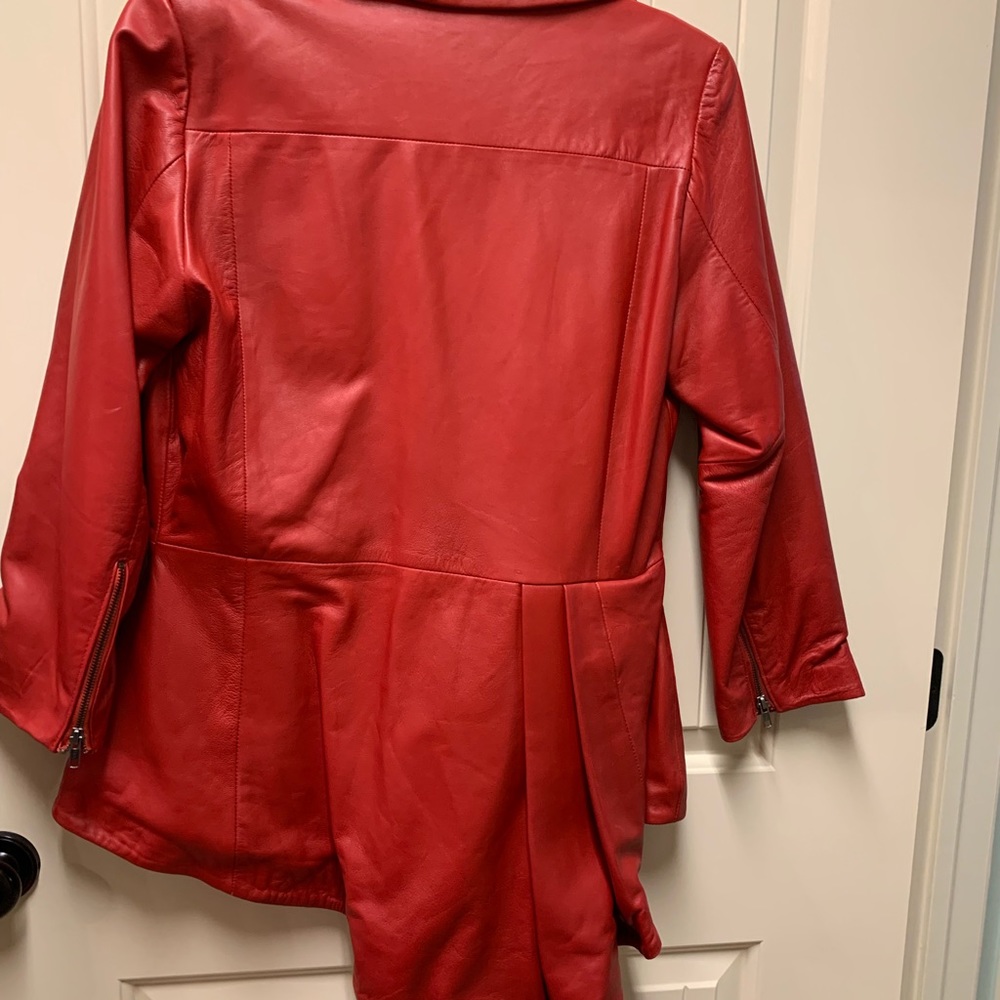 Fabulous Red sheep leather jacket - Picture 5 of 7